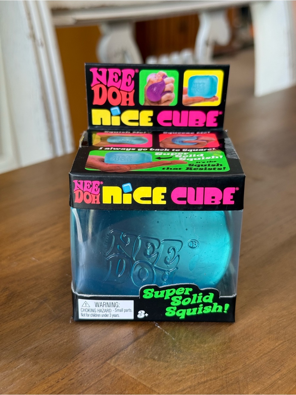 NeeDoh Nice Cube Teal Squish Toy